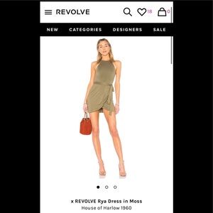 House of Harlow x Revolve Rya Dress in Moss XS